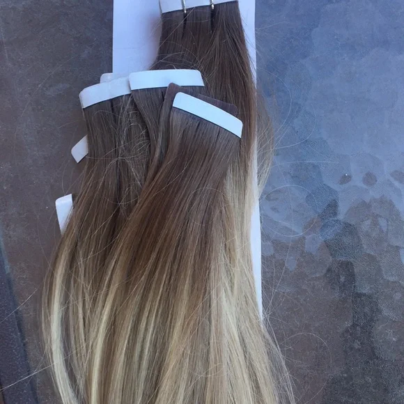 Human hair 100% 18in tape ombré dark blonde/blond